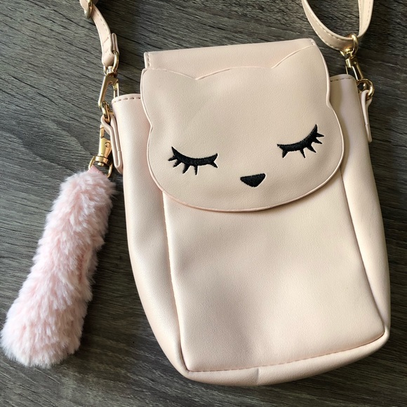 Handbags - Blush Light Pink Cat mini crossbody bag